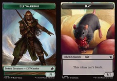 Elf Warrior (0019) // Rat (0030) Double-Sided Token